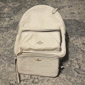 Coach backpack and matching wallet